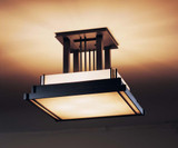 Steppe Semi-Flush Mount, 4-Light, Bronze, White Art Glass, 17.1"W (123715-SKT-05-BB0416 39CH2V)