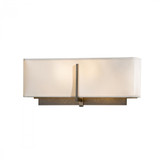 Exos Wall Sconce, 2-Light, Dark Smoke, Natural Anna Shade, 7"H (207680-SKT-07-SF1606 3KHF19)