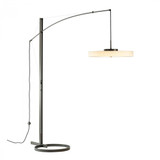 Disq Arc Floor Lamp, 1-Light, LED, Bronze, Spun Frost Shade, 88"H (234510-LED-05-SH1970 3LD0XD)