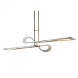 Switchback Linear Chandelier, 1-Light, Long Height, LED, Bronze, 49.8"W (139730-LED-LONG-05 3W4R7P)