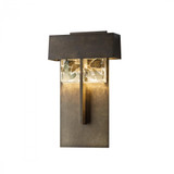 Shard Outdoor Wall Sconce, 1-Light, LED, Coastal Dark Smoke, Clear with Shards Glass, 14.25"H (302517-LED-77-YP0501 3WEY6V)
