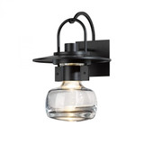 Mason Outdoor Wall Sconce, 1-Light, Coastal Dark Smoke, Clear Glass, 16"H (303005-SKT-77-ZM0447 3WEY83)