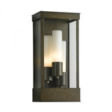Portico Outdoor Wall Sconce, 3-Light, Coastal Burnished Steel, Opal Glass, 18"H (304325-SKT-78-GG0392 3WHR2D)
