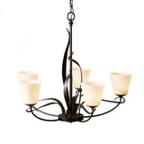 Flora Chandelier, 5-Light, Vintage Platinum, Opal Glass, 26.7"W (103040-SKT-82-GG0236 3WHWYZ)