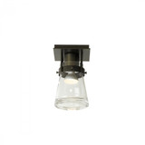 Erlenmeyer Semi-Flush Mount, 1-Light, Soft Gold, Clear Glass, 6.1"W (128705-SKT-84-ZM0467 3WM0KP)