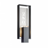 Shadow Box Outdoor Wall Sconce, 2-Light, Coastal Burnished Steel, Coastal Natural Iron, Clear Glass, 21.25"H (302605-SKT-78-20-ZM0546 4680ZK)
