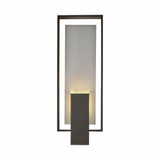 Shadow Box Outdoor Wall Sconce, 2-Light, Coastal Natural Iron, Coastal Dark Smoke, Clear Glass, 21.25"H (302605-SKT-20-77-ZM0546 468100)