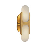 Alora Lighting Odin 14-in Vintage Brass/Alabaster Socket Wall Vanity 