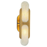 Alora Lighting Odin 17-in Vintage Brass/Alabaster Socket Wall Vanity 
