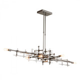 Grid Pendant, 6-Light, Short Height, Natural Iron, 16.6"W (136385-SKT-SHRT-20 4RY8JN)
