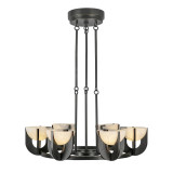 Alora Lighting Colette 27-in Urban Bronze/Alabaster LED Chandelier 