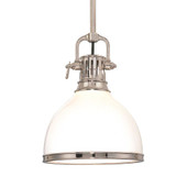 Randolph Pendant Polished Nickel 7"W x 11"H