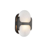 Alora Lighting Odin 9-in Urban Bronze/Alabaster Socket Wall Vanity 