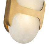 Alora Lighting Odin 9-in Vintage Brass/Alabaster Socket Wall Vanity 