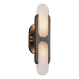 Alora Lighting Odin 17-in Urban Bronze/Alabaster Socket Wall Vanity 