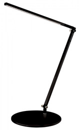 Z-Bar Solo Desk Lamp, Hardwire Wall Mount, Warm Light, LED, Metallic Black, 18"H (AR1000-WD-MBK-HWS 407UCPJ)