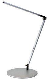 Z-Bar Solo Desk Lamp, Grommet Mount, Warm Light, LED, Silver, 18"H (AR1000-WD-SIL-GRM 407UCPG)