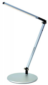 Z-Bar Solo Mini Desk Lamp, Base, Warm Light, LED, Silver, 15"H (AR1100-WD-SIL-DSK 407U8R4)