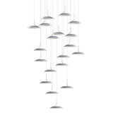 Royyo Pendant, 19-Light, Circular, LED, Silver, Silver Canopy, 22"W (RYP-C19-SW-SIL 407UELF)