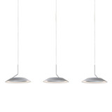 Royyo Pendant, 3-Light, Linear, LED, Silver, Silver Canopy, 44"W (RYP-L3-SW-SIL 407UDPK)