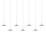 Royyo Pendant, 7-Light, Linear, LED, Chrome, Matte White Canopy, 44"W (RYP-L7-SW-CRM 407UEL0)