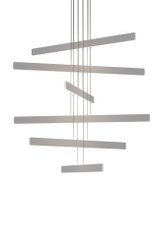 Sub Pendant, 6-Light, Circular, LED, Silver (SUB-C6-SW-SIL 407UFLD)