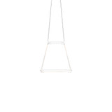 Z-Bar Pendant Rise, Small Square, LED, Matte White, 18"W (ZBP-16-RS-SW-MWT-CNP 407UENM)