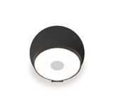Gravy Wall Sconce, LED, Metallic Black, Metallic Black Plate, 5"H (GRW-S-MBK-MBK-HW 407U9QW)