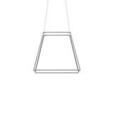 Z-Bar Pendant Rise, Medium Square, LED, Silver, 26"W (ZBP-24-RS-SW-SIL-CNP 407UENR)