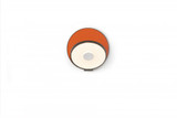 Gravy Wall Sconce, Plug In, LED, Metallic Black, Matte Orange Plate, 5"H (GRW-S-MBK-MOR-PI 407UGJP)