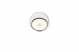 Gravy Wall Sconce, LED, Metallic Black, Matte White Plate, 5"H (GRW-S-MBK-MWT-HW 407UGJT)