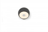 Gravy Wall Sconce, Plug In, LED, Metallic Black, Oxford Felt Plate, 5"H (GRW-S-MBK-OXF-PI 407UGK0)