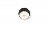 Gravy Wall Sconce, Plug In, LED, Silver, Metallic Black Plate, 5"H (GRW-S-SIL-MBK-PI 407UFMF)