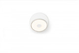 Gravy Wall Sconce, Plug In, LED, Silver, Matte White Plate, 5"H (GRW-S-SIL-MWT-PI 407UFMU)