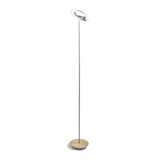 Royyo Floor Lamp, LED, Silver, Brushed Brass Base, 45.5"H (RYO-SW-SIL-BRS-FLR 407UEMX)