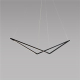 Z-Bar Pendant, Medium Bird, LED, Matte Black, 49"W (ZBP-24-B-SW-MTB-CNP 407U9QZ)