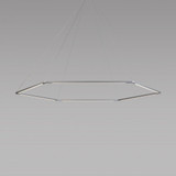Z-Bar Pendant, Medium Honeycomb, LED, Silver, 51.75"W (ZBP-24-H-SW-SIL-CNP 407U9R4)