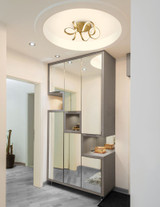 Synergy 20-in Antique Brass LED Flush Mount