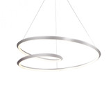 Ampersand Pendant, LED, Brushed Nickel, White Acrylic Diffuser, 39.5"W (PD22339-BN 48J26)