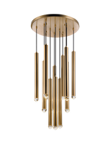 Reign LED Multi-Light Pendant, 12-Light, Brass, 23.63"W (C78312AG 305XK2W)