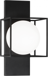 Squircle Middle Wall Sconce, 1-Light, Black, 13.75"H (S03811BK 305UT74)