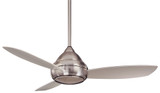 Concept I Ceiling Fan, 3-Blade, 1-Light, LED, Brushed Nickel Wet, Silver Blades, 52"W (F476L-BNW EQ7R)