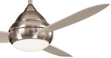 Concept I Ceiling Fan, 3-Blade, 1-Light, LED, Brushed Nickel Wet, Silver Blades, 52"W (F476L-BNW EQ7R)
