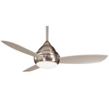 Concept I Ceiling Fan, 3-Blade, 1-Light, LED, Brushed Nickel Wet, Silver Blades, 52"W (F476L-BNW EQ7R)
