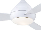 Concept I Ceiling Fan, 3-Blade, 1-Light, LED, White, White Blades, 52"W (F476L-WH EQ7Y)