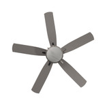 Lun-Aire With Light Ceiling Fan, 5-Blade, 1-Light, LED, Brushed Nickel, Silver Blades, 54"W (F534L-BN EN8W)