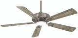 Contractor Ceiling Fan, 5-Blade, 1-Light, LED, Burnished Nickel, Savannah Gray Blades, 52"W (F556L-BNK HJ3E)