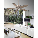 Timeless Ceiling Fan, 5-Blade, Burnished Nickel, Seashore Grey Blades, 54"W (F614-BNK EN96)