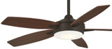 Espace Ceiling Fan, 5-Blade, 1-Light, LED, Oil Rubbed Bronze, Medium Maple Blades, 52"W (F690L-ORB/MM ER67)