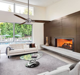 Rudolph Ceiling Fan, 3-Blade, Brushed Nickel, Medium Maple Blades, 52"W (F727-BN/MM EMAW)